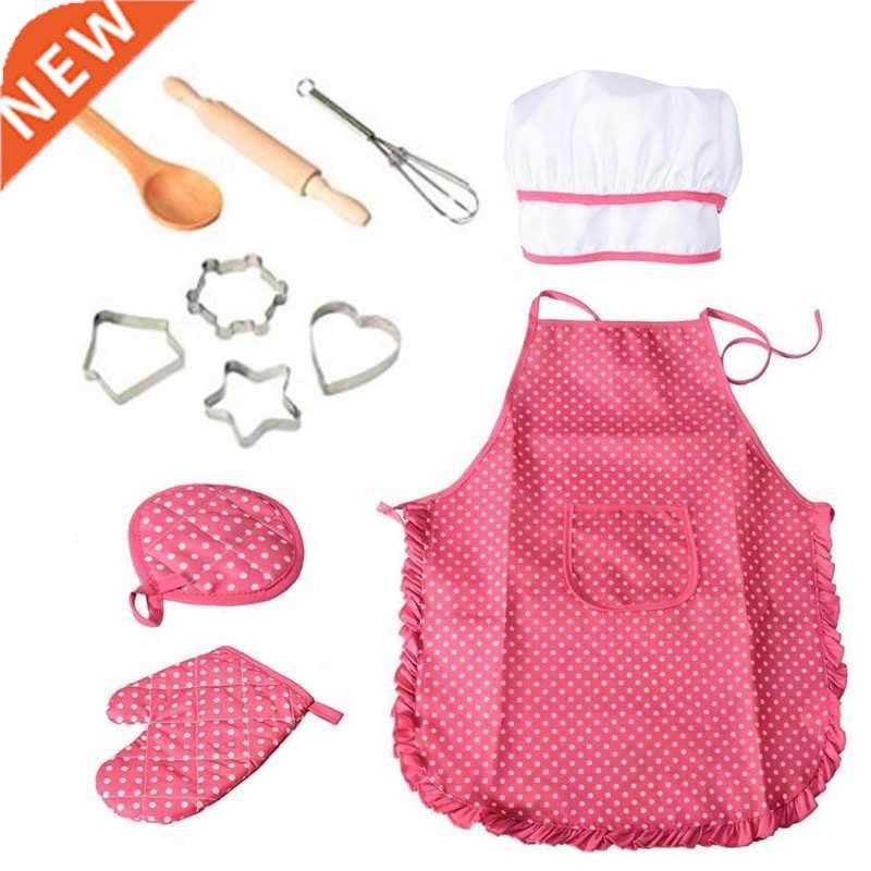 11/14 pcs Apron for Little Girls Kids Cooking Baking Set Che