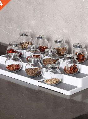 3 Tier Spice Rack Expandable Step Shelf Cabinet Waterproof K