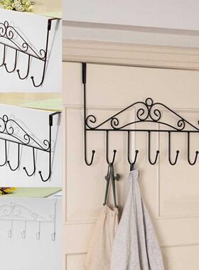 7 Hanger White Towel Hat Coat Clothes Wall Hook Over Door Ba
