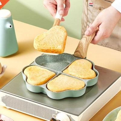 Four-Hole Frying Pot Pan Thickened Omelet Pan Non-Stick Egg