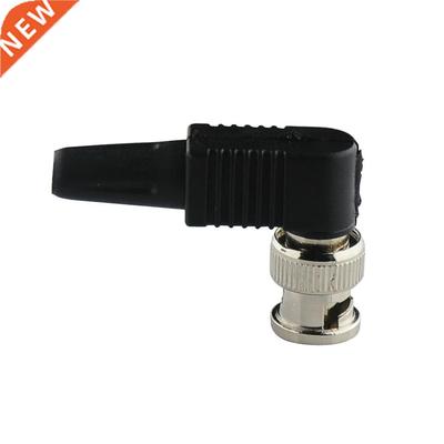 10x Solderless BNC Male Plug pin RG59 Right Angle Connector