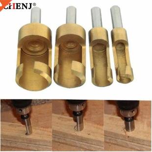 Cork Titanium Plug Bit Drill Barrel Shank Coated set 4Pcs
