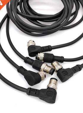 M12 sensor connector cable double head male female 2m wire w