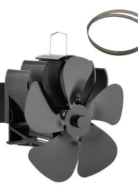 BG604 Fireplace Stove Fan 5 Blades Heat Powered Fan Quiet Ef