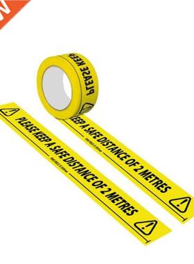 Yellow Social Distancing Stickers Tape Please Keep A Safe Di