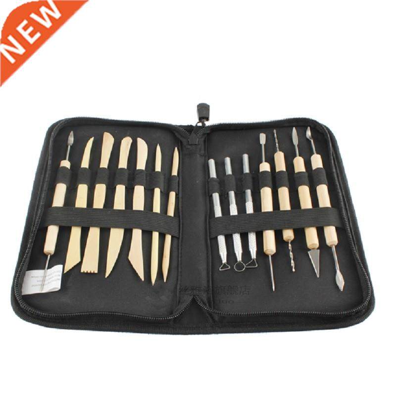 14 Pieces Wooden Metal Wax Pottery Clay Carving Modeling Too