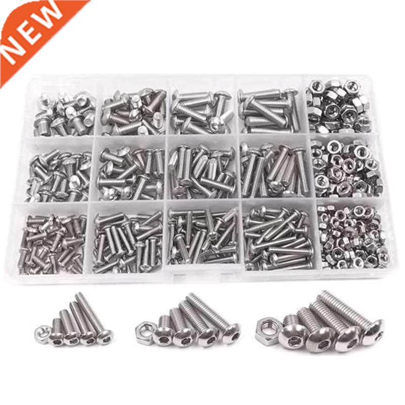 500Pcs M3 M4 M5 A2 Stainless Steel utton Head Hex olts Hex