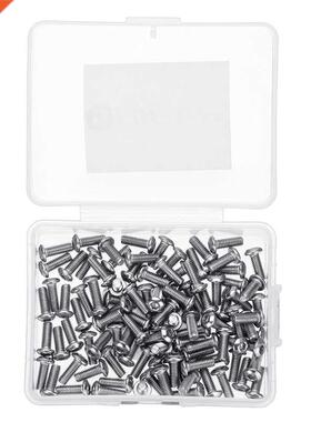 M3SS4 100pcs Metric M3 304 Stainless Steel A2 Button Head H