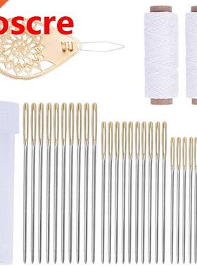 34PCS Golden Tail Sewing Needles Cross Stitch Needle with N