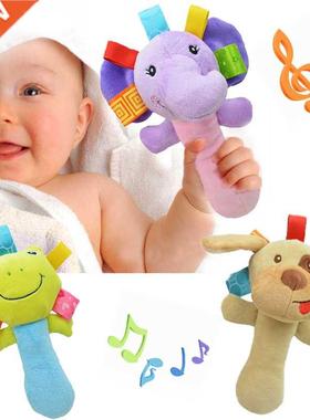 Neworn ay Toys 0-12 Months Cartoon Animal ay Plush Ratt