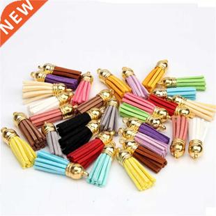 50pcs 38mm Gold Tassel For Keychains Bag Charms Suede Tassel