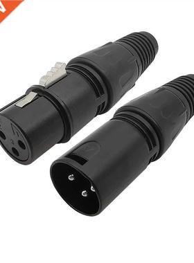 1/2Pair Metal 3 Pin XLR Male Plug + Female Jack Audio Microp
