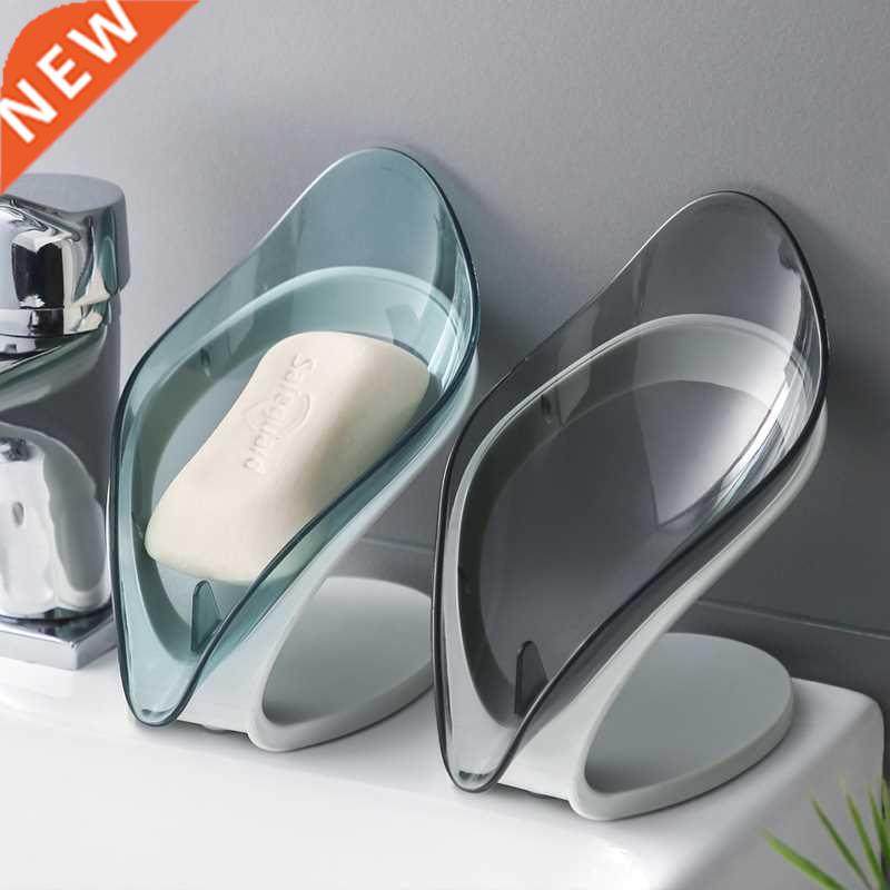Leaf Shap Soap Box Creative Drain Soap Hol Bathroom Soap