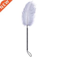 Erotic Feather Whip White Fetish Leather Spanking Paddle Fli