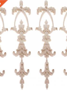 4/2/1 Pc Oak Wood Long Vertical Corner Onlay Applique Frame