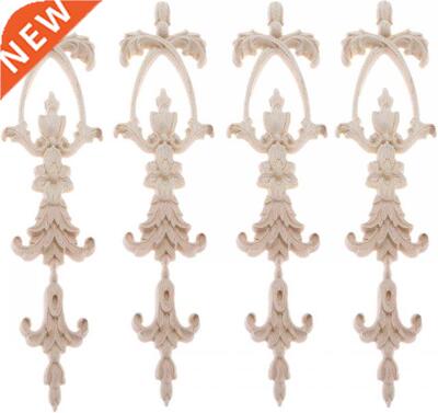 4/2/1 Pc Oak Wood Long Vertical Corner Onlay Applique Frame