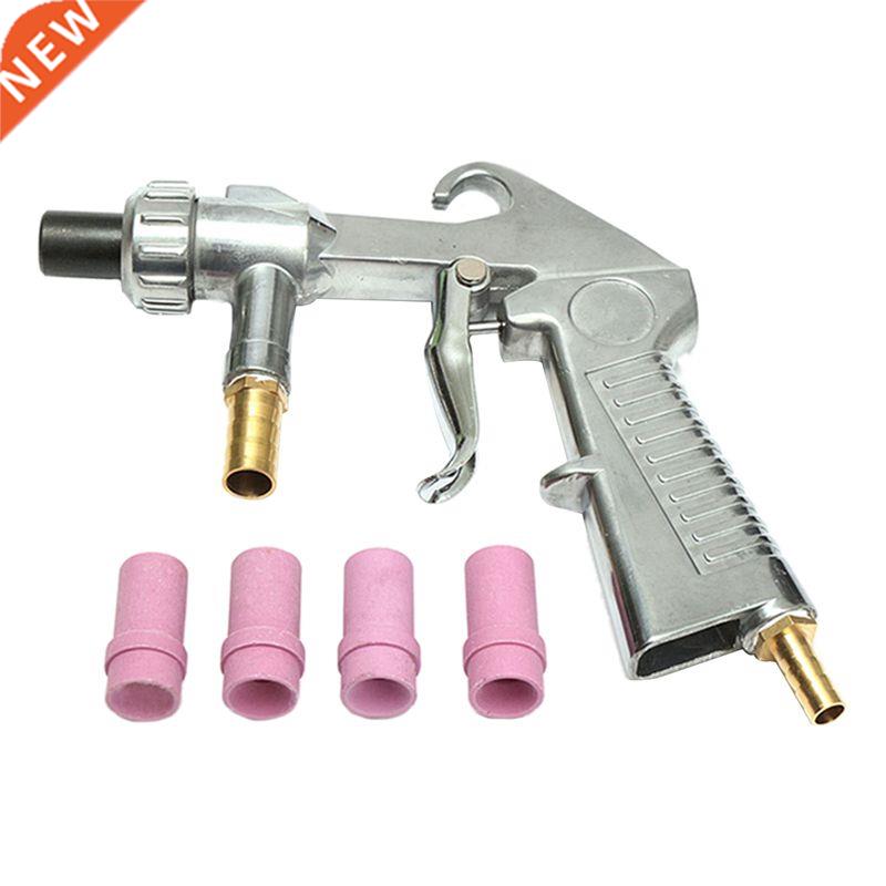 Sandblaster Gun Air Siphon + 4pcs Ceramic Nozzles Abrasive 4