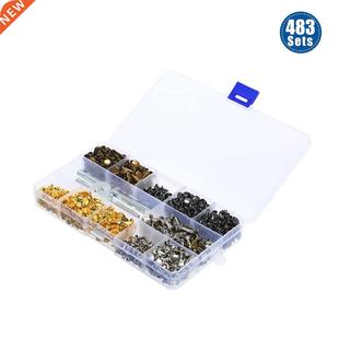 Double Tubul Leather 6mm 8mm Kit Sets Rivet Cap 273 12mm 483