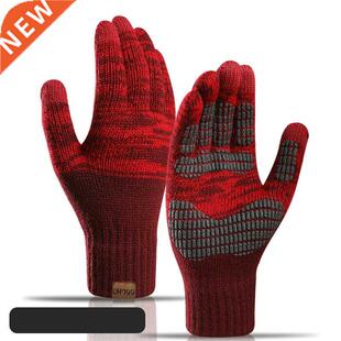 Touch Screen Gloves for Winter Wool Knitted Men's Gloves Fem