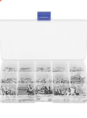 700Pcs/pack 14 Values 10-22 AWG Non-insulated Ferrule Copper