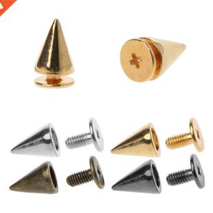 100 Pars 10MM Bullet Cone Spke and Stud Metal Screw Back f