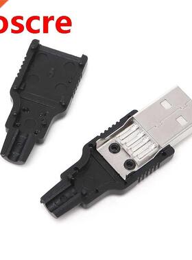 10 Sets  USB 2.0 Type A Male USB 4 Pin Plug Socket Connec