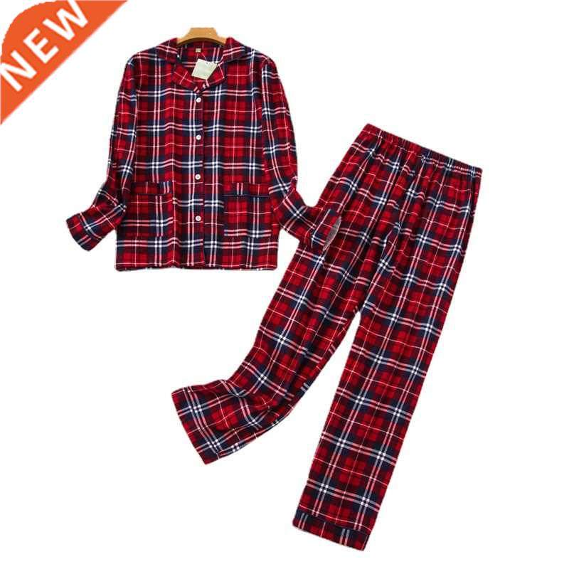 Women's Pajamas Plus Size S-XXXL Clothes Les Flannel Cott