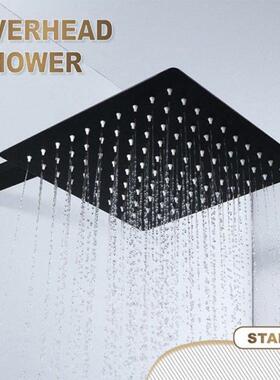 8/10/12 Inches Square/Round Showerhead Stainless Steel Black