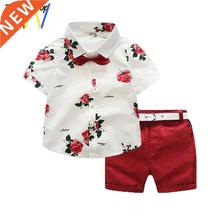 boys summer boy shirt shorts kids clothes Tops for children