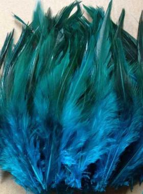 50 pcs blue pheasant feather, 10-15 long, DIY jewelry deco