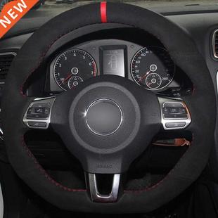 slip Volkswag Wheel For Suede Black Non DIY ver Steering Car