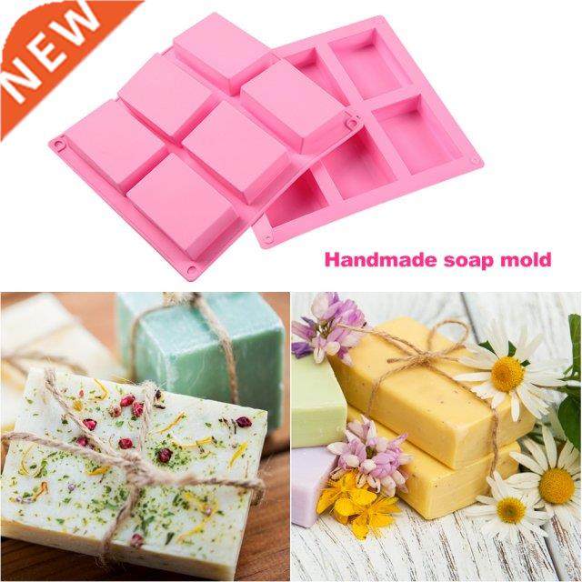 6 Grids Silicone Mold for Making Soaps D Plain Soap Mold Re