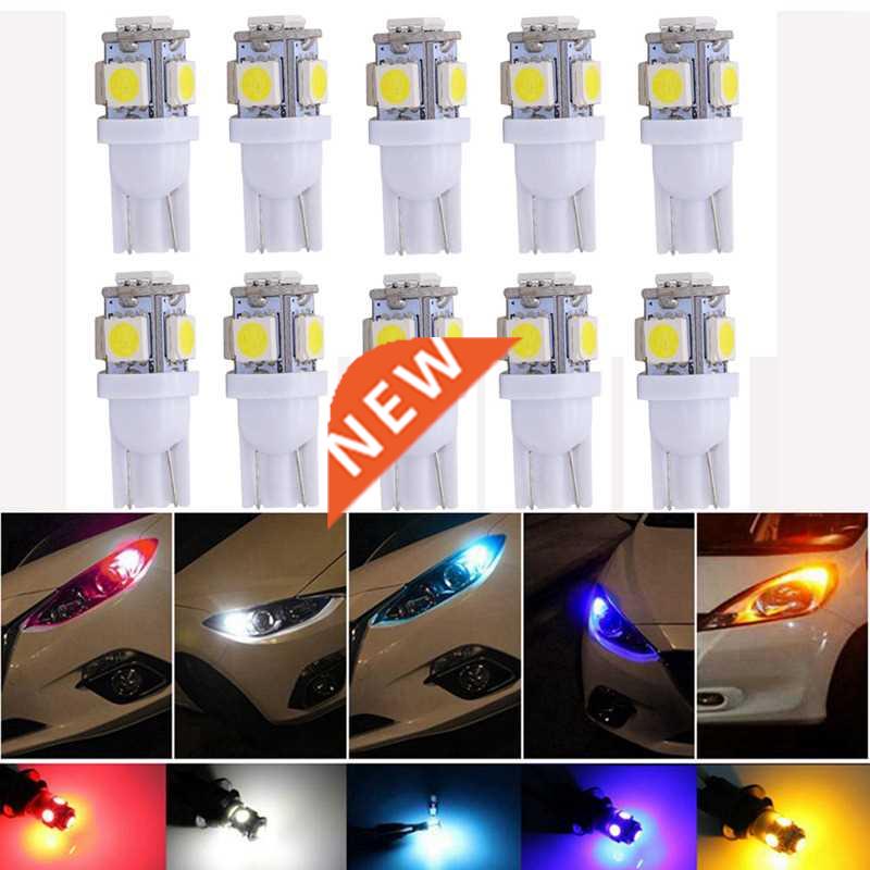 Katur 10pcs T10 W5W LED Bulb 5 D LED White Blue Red Yellow G