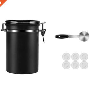 Canister Bean Stainless Airtight Storage Steel Coffee