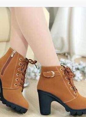 2018 women winter ladies high heels shoes Martin boots 41 40