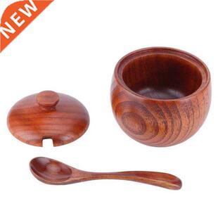 Salt Box Condiment Pot Salt Bowl Retro Seasoning Container S