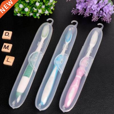 Plastic Toothbrush Holder Box Transparent Travel Portable Pr