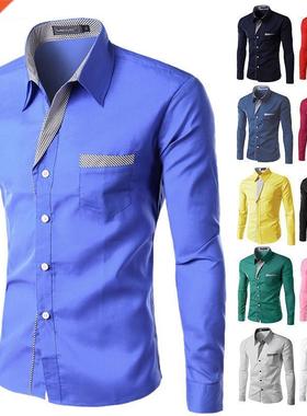 2021 Hot Sale New Fashion Camisa Masculina Long Sleeve Shirt
