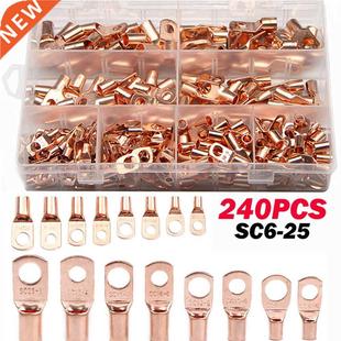 Lug Connector Copper Box Connectors Wire SC6 240PCS Ring