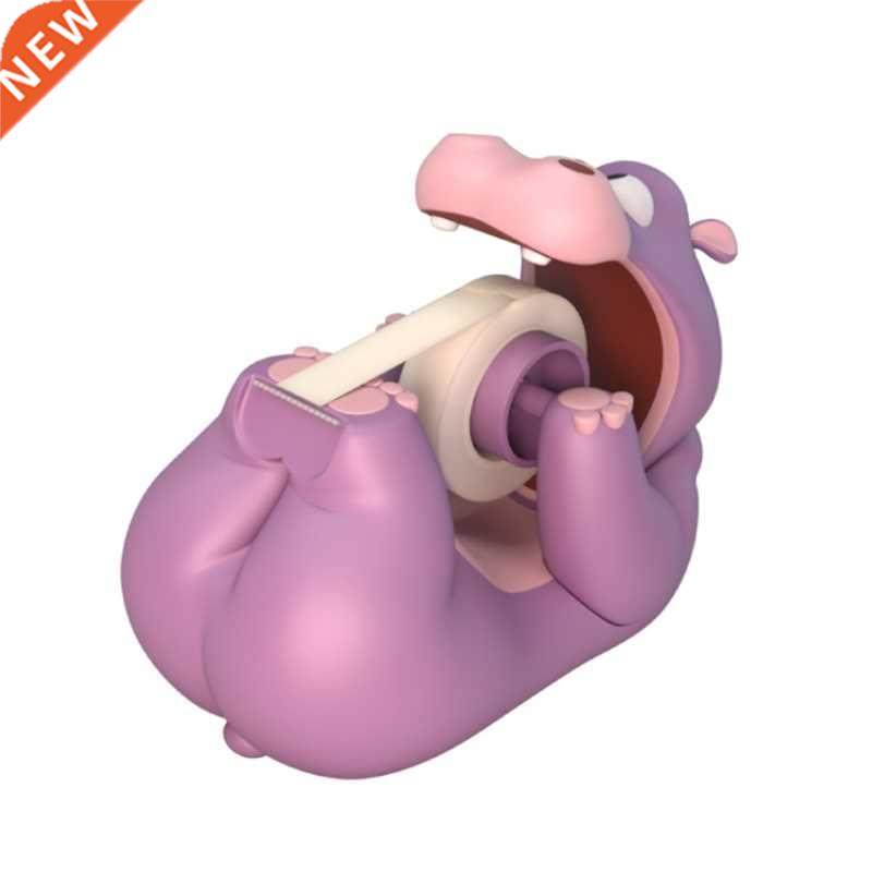 Creative Hippo Tape Dispenser Desktop Adhesive Cutter Stand