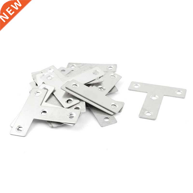 20 Pcs T Shape 50mmx50mm Shelf Support 4 Holes Bracket Joint
