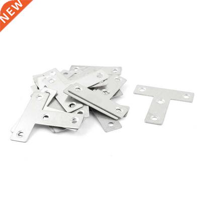 20 Pcs T Shape 50mmx50mm Shelf Support 4 Holes Bracket Joint