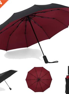 Paraguas automático de doble capa para hombre y mujer