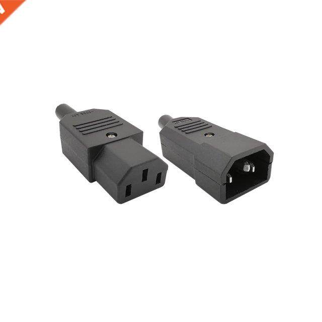 1Pair Male Female IEC 320 C13 to C14 Straight Cable Plug Soc