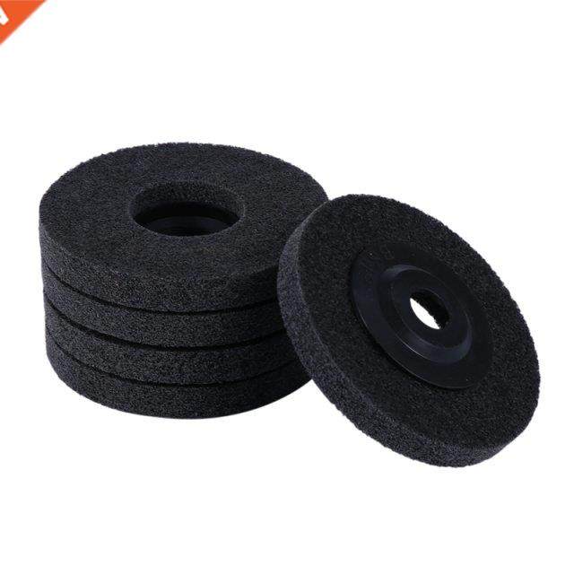 5Pcs 4 Inch Nylon Fiber Polishing Wheel Non Woven Abrasive F