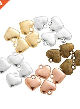 30pcs Gold color Hearts Charms Necklace Pendant Bracelet Je