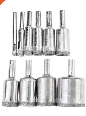 10 Pcs Diamond Drill Bit Set 6mm30mm Diamond Coated Core Hol