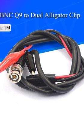 100CM BNC Q9 to Dual Alligator Clip Oscilloscope Test Probe