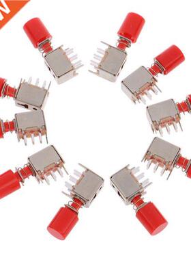 10pcs 6 Pins Self-locking Key Power Switches PS-22F03 Right