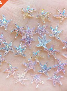 100Pcs New Cute Mini Starfish Resin Figurine Crafts Flatback